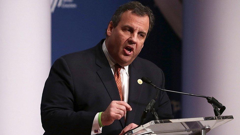 Chris Christie speaks at the Republican Jewish Coalition presidential forum in Washington, DC.