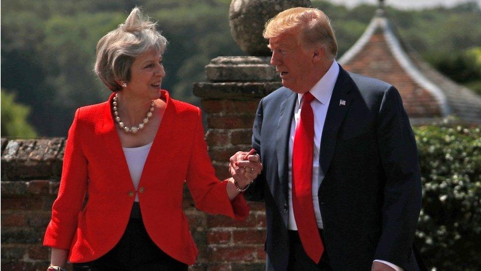 Theresa May and Donald Trump