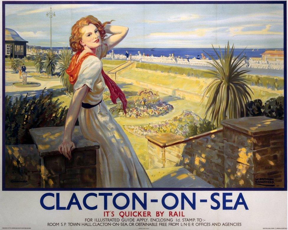 Clacton-on-Sea railway poster