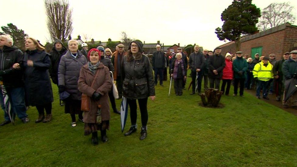 Crowds at Audley Methodist Church