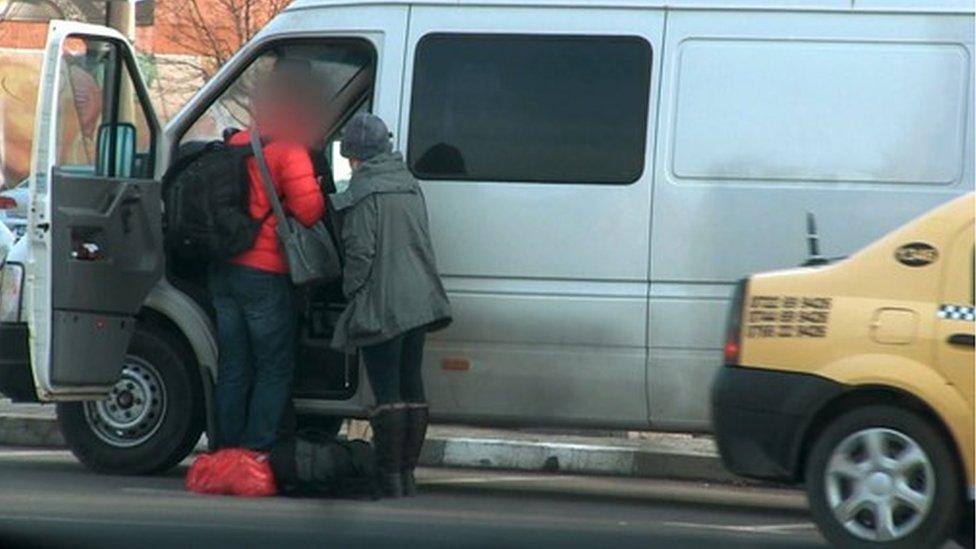 Sam got into a minibus in Bucharest to start her journey to the UK