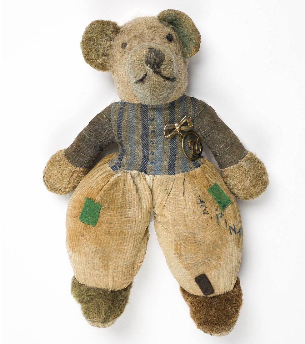 Half Pint, a teddy bear belonging to Eileen Pickering