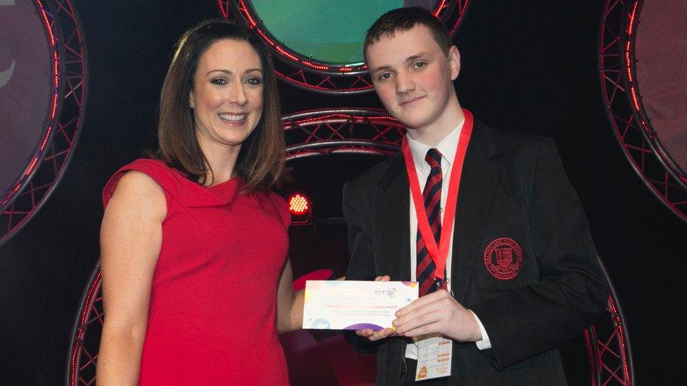 Ballyclare High School student Alexander Baine came second in his category for his project "Augmented Reality Sudoku Solver"