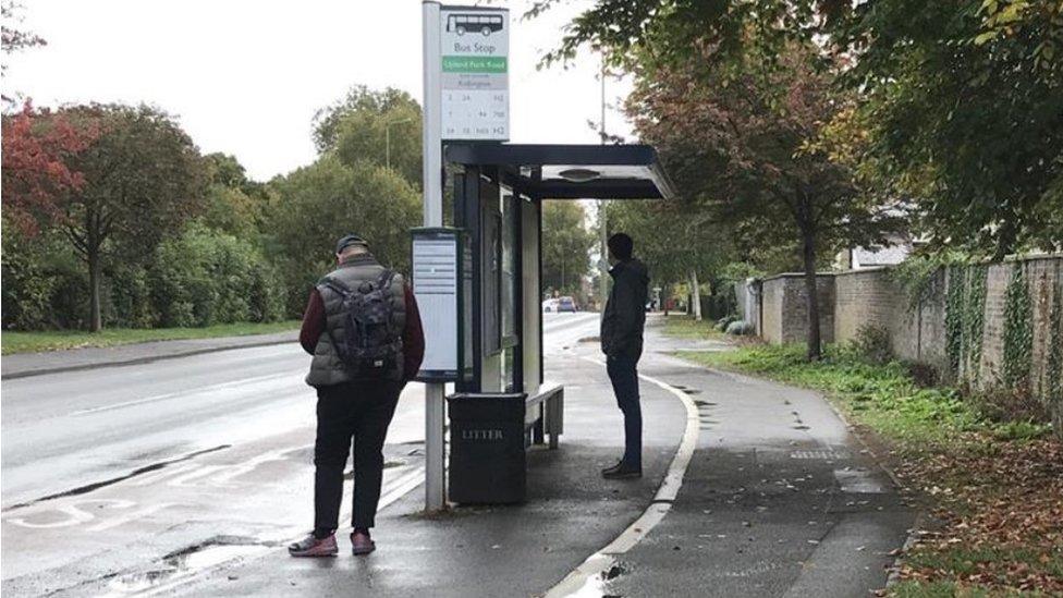 People waiting for bus