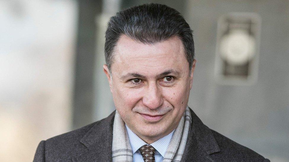 Former PM Nikola Gruevski leaves court in Skopje on 6 December 2017