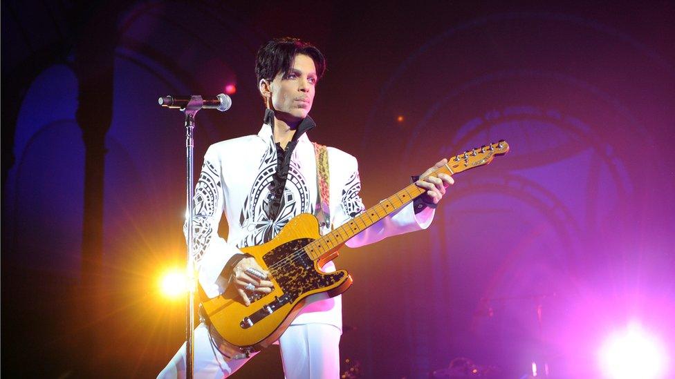 Prince on stage