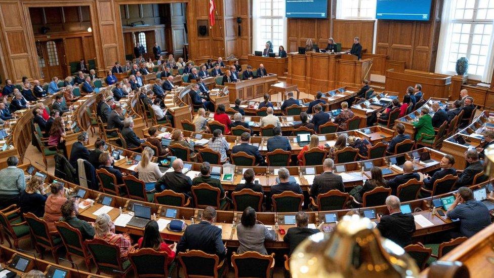 A view of the Danish parliament