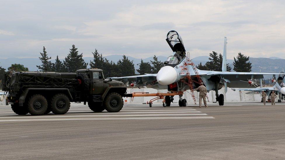 Russian aircraft being prepared for action in Syria