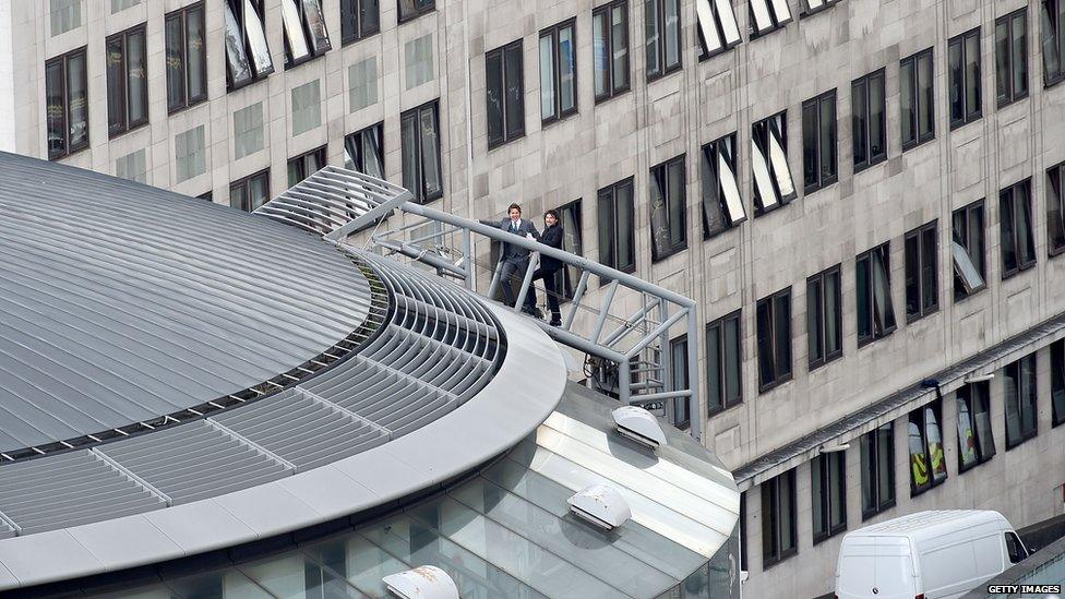 Tom Cruise on a London roof