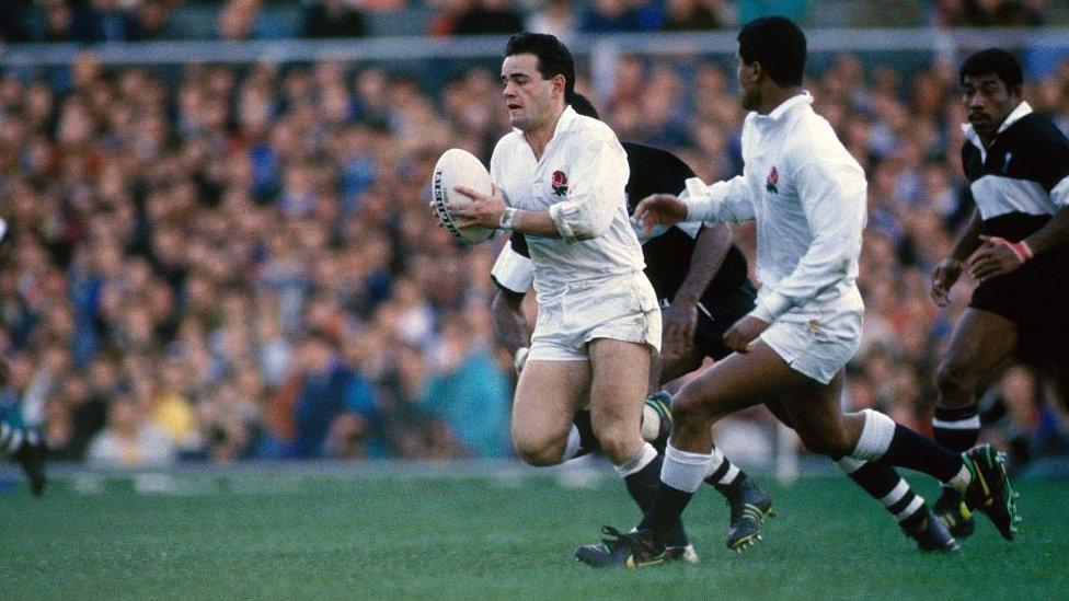 4 November 1989, Five Nations, Fiji Tour, England v Barbarians, Will Carling of England.