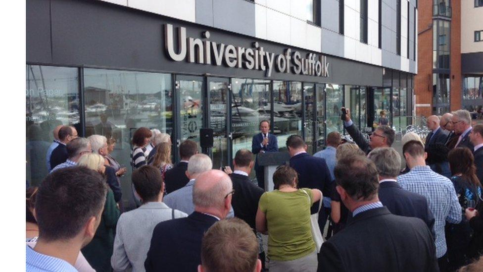 The launch of the University of Suffolk