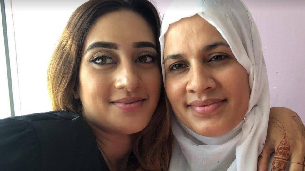 Riya Sajid and her mum Abida Karim