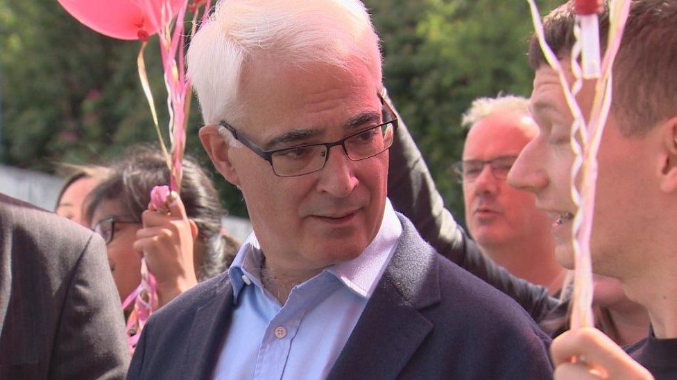 Alistair Darling was campaigning in East Renfrewshire