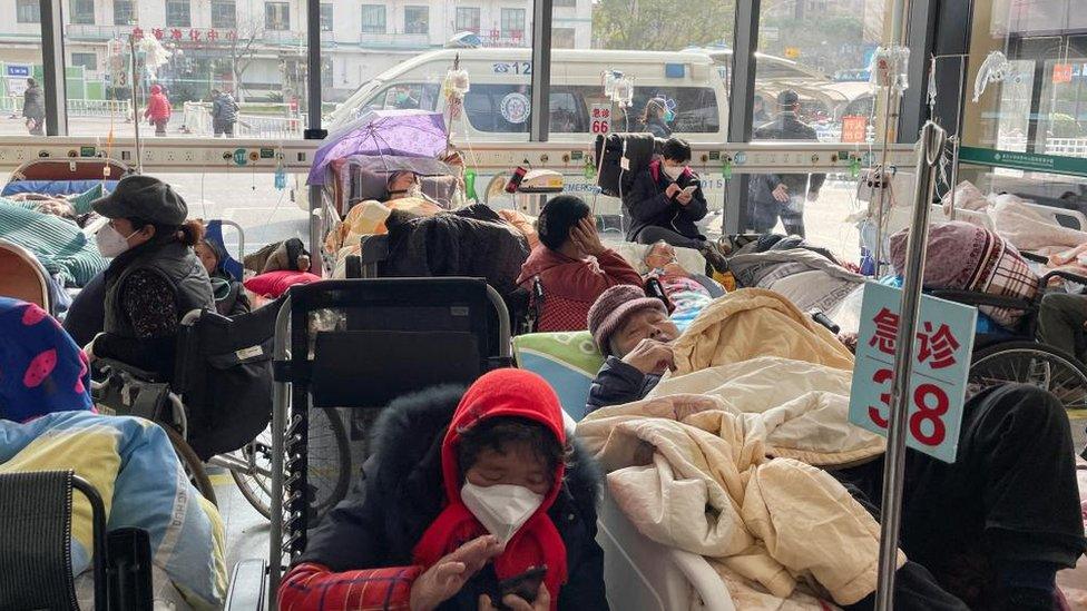 patients in hospital in Shanghai