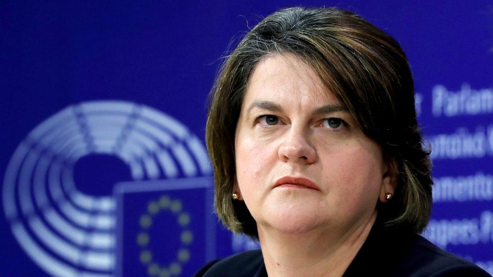 Arlene Foster was speaking after talks with Michel Barnier in Brussels