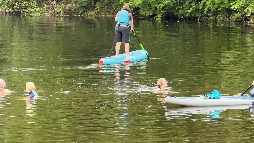 Wild swimmers at Knaresborough Lido