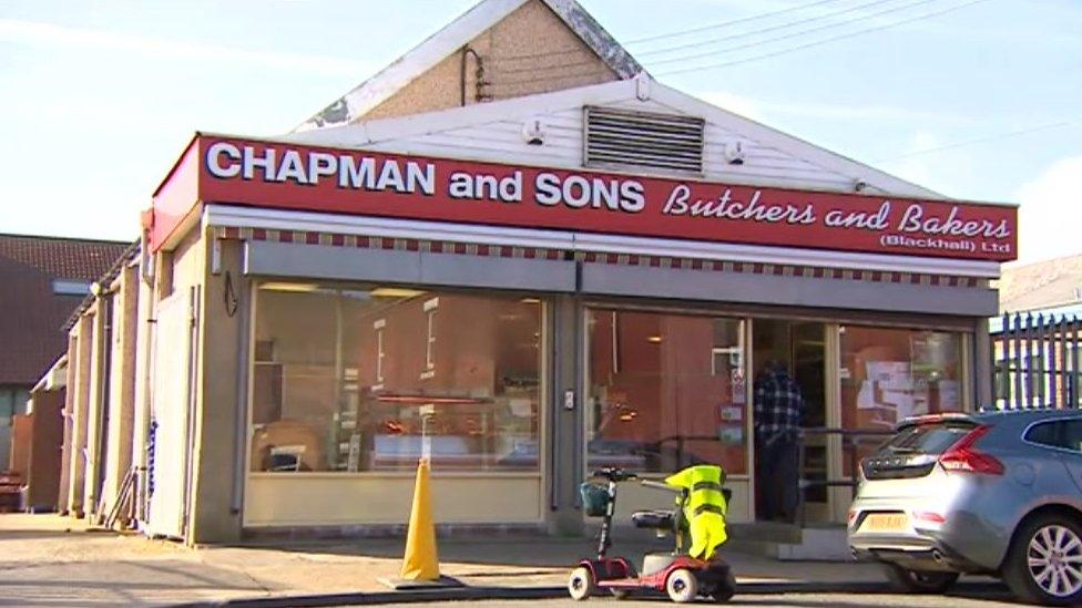 Chapman and Sons butchers, Blackhall Colliery