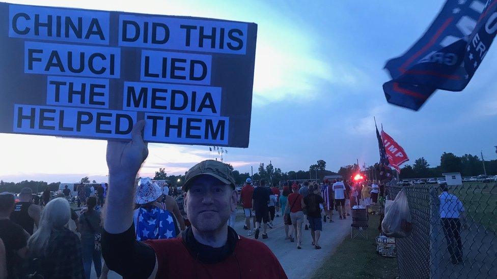 Trump supporter at the rally