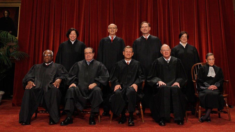 Class photo of US Supreme Court Justices, 2010