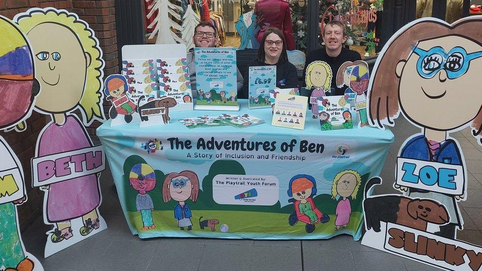 playtrail members promoting their book the adventures of ben