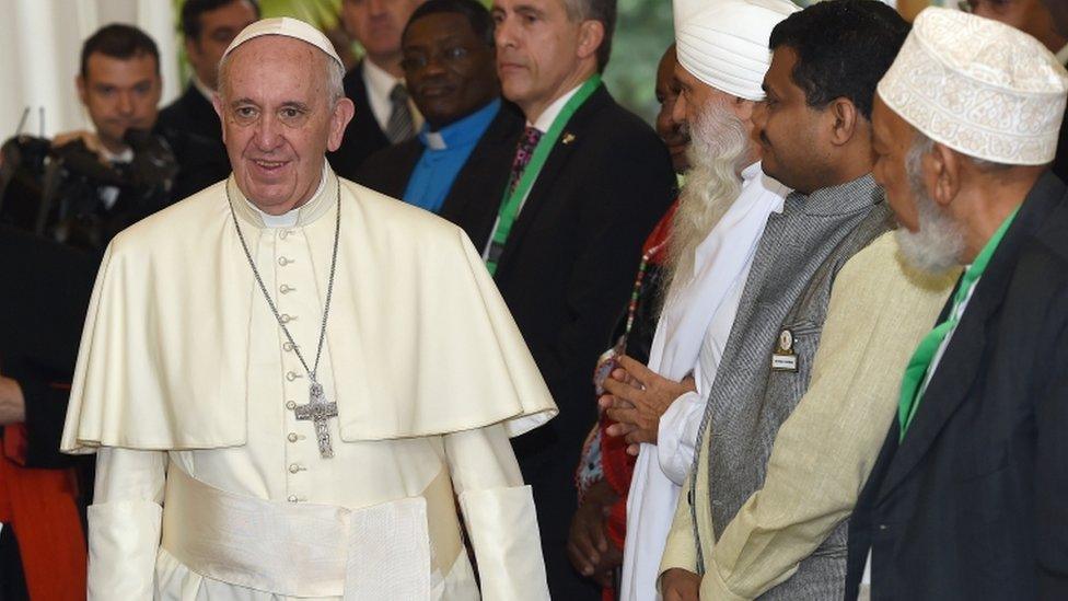 Pope meeting other religious leaders