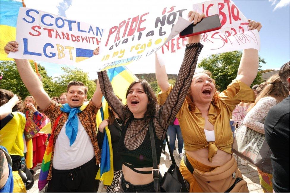 Pride Edinburgh marchers