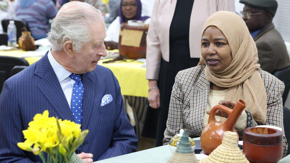 The King at the event in central London.