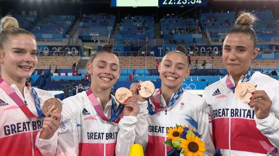 Women's gymnastics team bronze