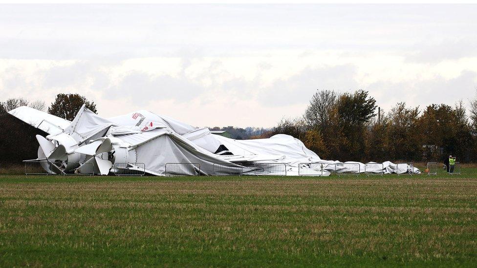 collapsed Airliner