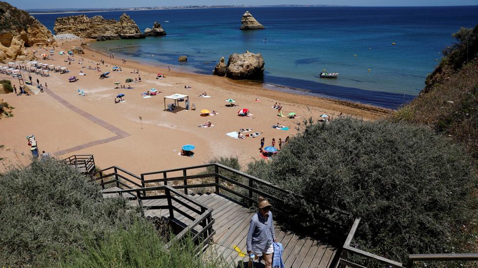 Beach at Lagos, Portugal