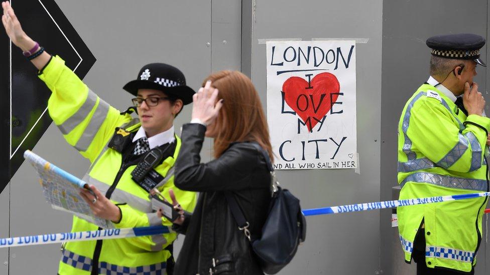 Borough Market police cordon, 5 June 17