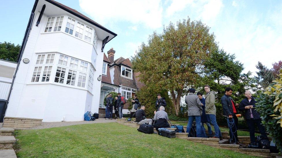 TV crews and reporters flocked to Ishiguro's London home