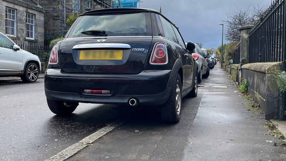 car on pavement