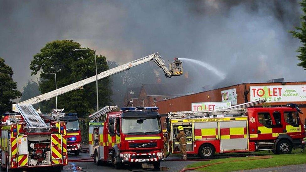 Firefighters at Hillend