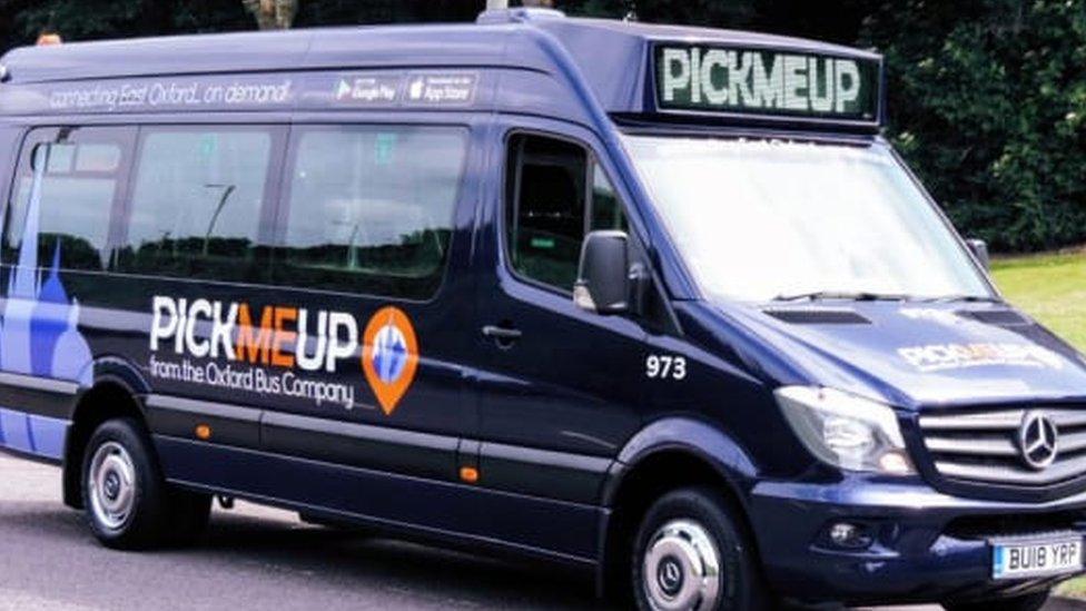 A mini-bus used for the journeys around Oxford