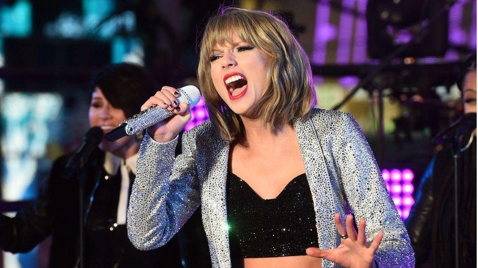 US singer Taylor Swift performs in New York's Times