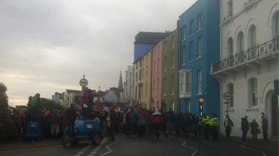 Crowds in Tenby