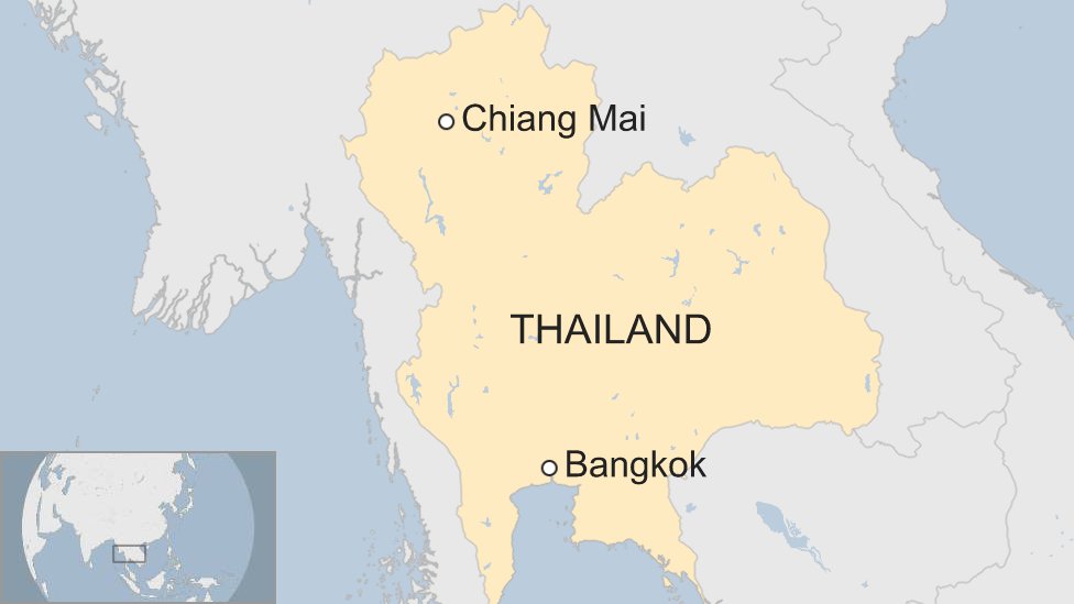 Map showing Chiang Mai