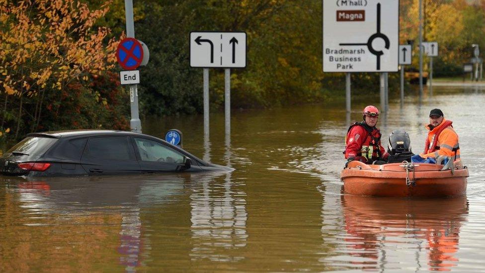 boat in floods