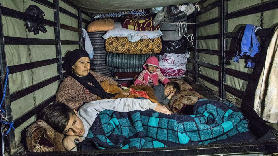 Family living in a vehicle