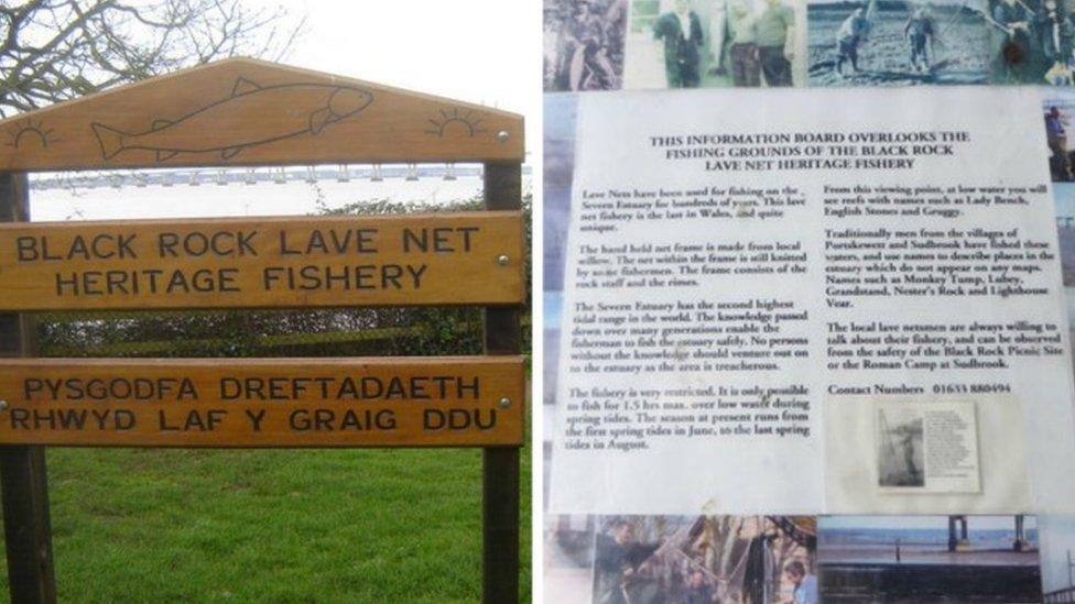 Sign for Black Rock Lave Net Fisheries