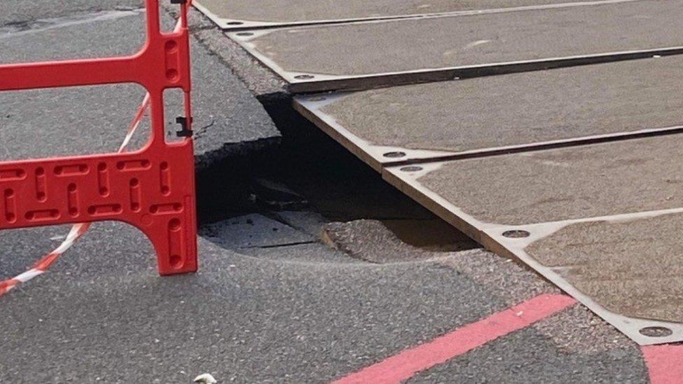 A hole at Watford General Hospital