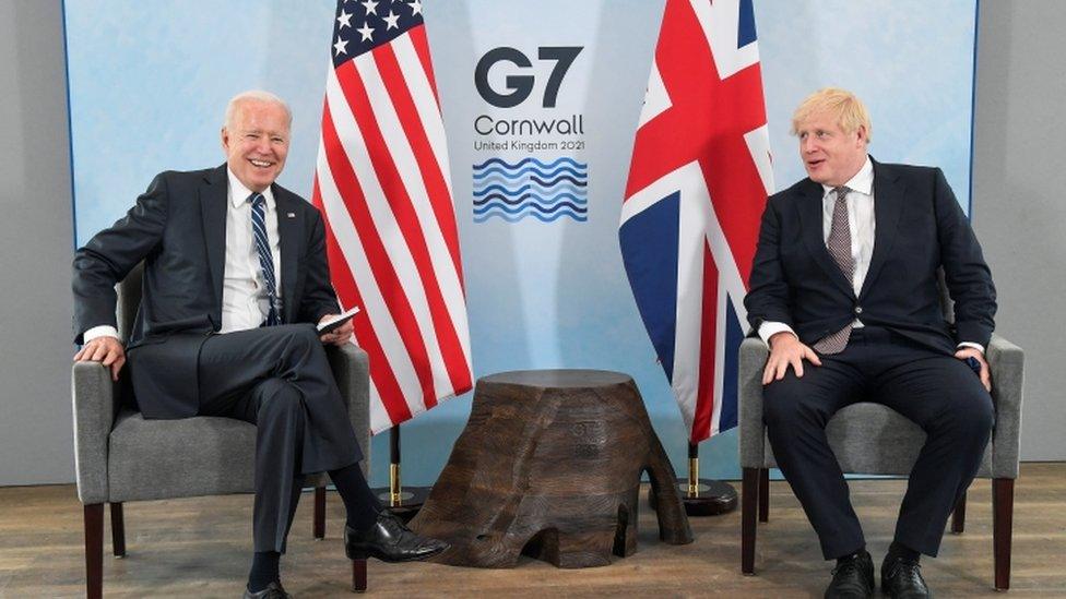 Joe Biden and Boris Johnson