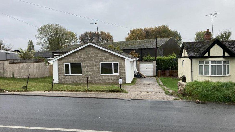 The bungalow on Furnham Road in Chard