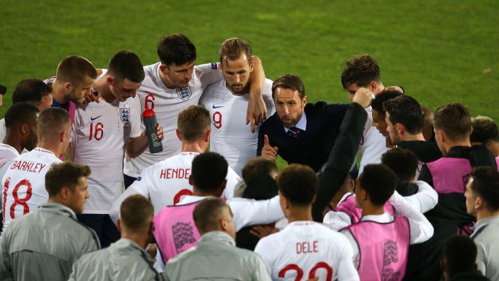 Southgate team talk