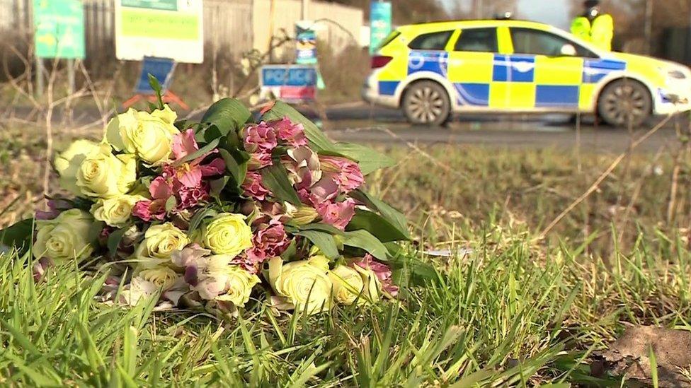 Flowers outside the water treatment works