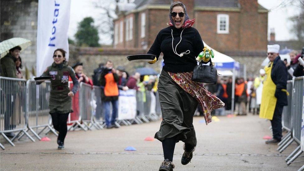 Winchester Cathedral Pancake Race