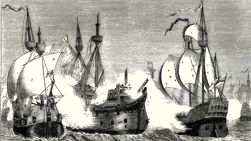 Engraving of the Spanish Armada