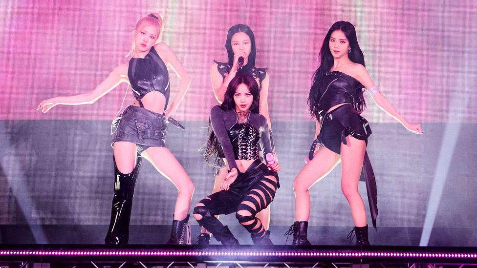 Blackpink on stage in Hyde Park