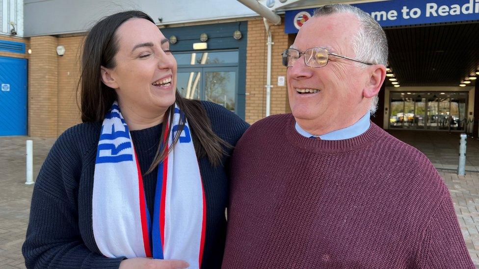 Pippa Rouse and David Norman at the SCL stadium